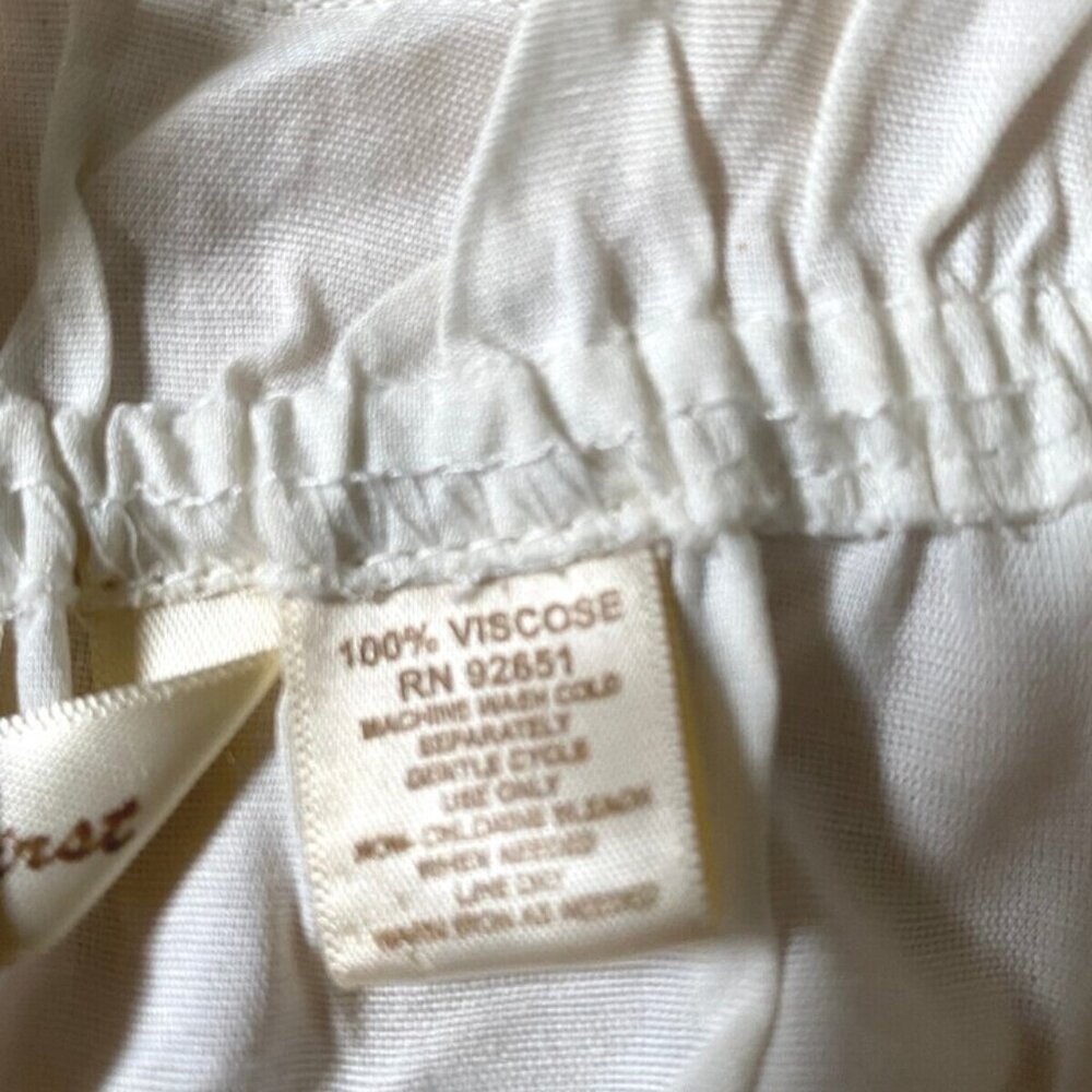CHECK ME FIRST Women's White Viscose Ruffled Floral Pullover Blouse Top Size 1X - Picture 7 of 7
